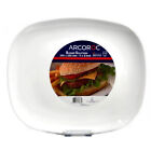 Set da 6pz piatto Burger carne Vassoio Rettangolare vetro opale 23x28cm Arcopal