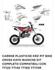 Kit Plastiche Carene Complete Bianco Pit Bike Krz Kayo TT125 TT140 TT160 TT190