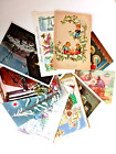 Buon Natale- n° 10 cartoline augurali anni 40/50 formato P.- e G.- Viaggiate