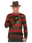 Nightmare On Elm Street Freddy Krueger Printed Top Claw Glove & Hat Costume UK