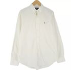 Ralph Lauren Camicia Uomo Taglia M Shirt Manica Lunga Cotone Bianca Custom Fit