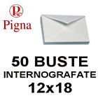 50 BUSTE DA LETTERA BIANCHE 12x18 INTERNOGRAFATE GOMMATE CN LEMBO GOMMATO