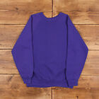 Vintage Fruit Of The Loom Blank Sweatshirt M Slim 90s USA Made Raglan Purple