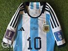 Maglia Replica Adidas Authentic Jersey Argentina Final World Cup Messi Home L