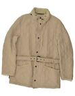 HUSKY Mens Quilted Jacket UK 38 Medium Beige Polyester BI00