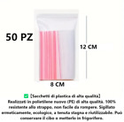 Buste Bustine Sacchetti 4K Trasparenti Richiudibili Plastica Ultra Resistenti