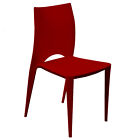 Sedia compatta leggera in plastica ENVIS RED Rossa comoda elegante design