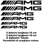 6 Adesivi AMG Mercedes Benz logo tuning stickers cofano laterale vinile