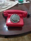 Telefono vintage da tavolo a disco  Marchetti  anni 70 rosso