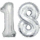 Palloncini gigante numero 18 anni decorazione feste compleanno festoni argento