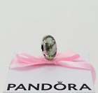 (B95) Authentic Pandora Silver/Cz Wild Flowers Murano Glass Bead/Charm S925 ALE