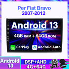 Autoradio Per Fiat Bravo 2007-2012 Android 13 Navi Car Play GPS DAB WIFI 4G+64GB