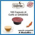 100 capsule cialde di CAFFE  AL GINSENG compatibili Lavazza A MODO MIO