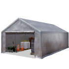 Tenda capannone 5x10 m Tenda garage telone PE 350 N impermeabile grigio