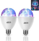 Lampadina RGB LED E27,Rotante a 360º,Luci Discoteca LED 3W,Luce Stroboscopica Co