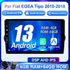 4GB+64GB Per Fiat Tipo Egea 2015-2021 Android 13 Car Play Autoradio GPS Navi DSP