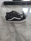 Vans Classic  Old Skool Trainers UK Size 5 Black Faux Leather Skateboard Shoes