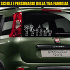 4 adesivi stickers vetri famiglia family personalizzato auto nome nomi bambini