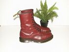 Dr. Martens 1490 cherry red leather boots 10-eyelet uk 8 eu 42 us 9