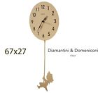 orologio da parete a pendolo in metallo casa a muro Diamantini&Domeniconi 60 cm