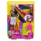 Barbie Bambola con Capelli Lunghi Arcobaleno e Tanti Accessori, Giocattolo per B