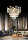 Lampadario in cristallo stile barocco oro  lampada 24 luci con pendenti 80 cm