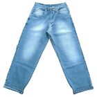 Jeans uomo vintage Anni 90 Baggy Larghi Largo Hip Hop Skate Tg S W32 Used wash