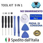 Kit Attrezzi Smontaggio iPhone 4 4S 5 5S 5C SE 6 6S 7 e Plus, Tool 9 in 1