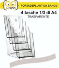 PORTADEPLIANT 4x1/3 A4 DA BANCO depliant plex espositori plexiglass espositore