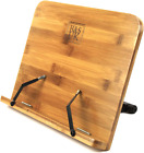 Leggio Da Tavolo per Libri in Bambù - Supporto Porta Libri per Cucina, Lettura i