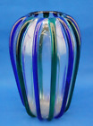 ARCHIMEDE SEGUSO vaso costole vetro soffiato MURANO VENEZIA 1900 XX design DECO