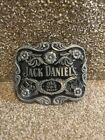 New Jack Daniel s Old No. 7 Whisky Belt Buckle Metal Brushed Floral Collectible