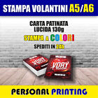 Volantini Flyers A5 o A6 - Stampa professionale tipografia a colori Fronte Retro