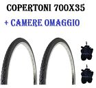 2 Copertoni Bici 28 City Bike Trekking 700x35c Pneumatici+Camere 28X1 5/8 3/8