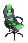 Poltrona sedia ufficio girevole sportiva gaming HLO-CP68 ecopelle nero verde