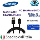 CAVO DATI RICARICA SAMSUNG ORIGINALE USB / MICRO USB EP-DG925UWE NERO