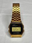 Casio A159WGE (593) JAPAN DH Men s Gold LCD Watch IN GREAT CONDITION RUNS GREAT!