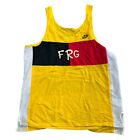Nike Yellow Made In West Germany Tank T-Shirt Vest Top Running Mens Large