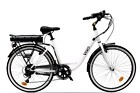 Vivobike bici elettrica m-vcity26g 250 watt 45 km autonomia led bianca acciaio