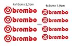 Adesivi Per Pinze Freno Brembo| auto 8 pezzi sticker Rosso 10cm/8cm