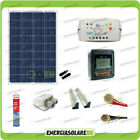 Kit Solare Fotovoltaico Roulotte Caravan pannello 100W 12V Batteria Servizi