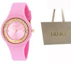 Orologio Liu-Jo donna,cinturino in gomma rosa chiaro cassa 38mm+borsa in regalo.
