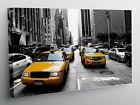 QUADRO MODERNO STAMPA TELA MODERNI QUADRI New York Taxi Time Square Giallo  t398
