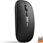 INPHIC Mouse wireless ricaricabile, ultra sottile 2.4G silenzioso mouse