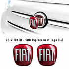 Adesivo Fiat 3D Ricambio Logo Anteriore + Posteriore per 500