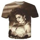 New Womens/Mens Sexy Madonna 3D Print Casual T-Shirt Short Sleeve Tops Tee
