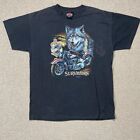 VINTAGE Harley Davidson 3D Emblem T Shirt Mens Large Wolf Daytona Beach 50th