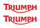 2 pz.Adesivi Logo Triumph 20x5cm ROSSO LUCIDO 