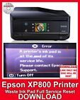 Epson XP800 Printer Waste Ink Pad Full Service Reset FAST DELIVERY