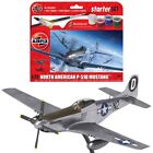 Airfix North American P-51D Mustang, Starter Set. Inc Glue, Paints and Brush.